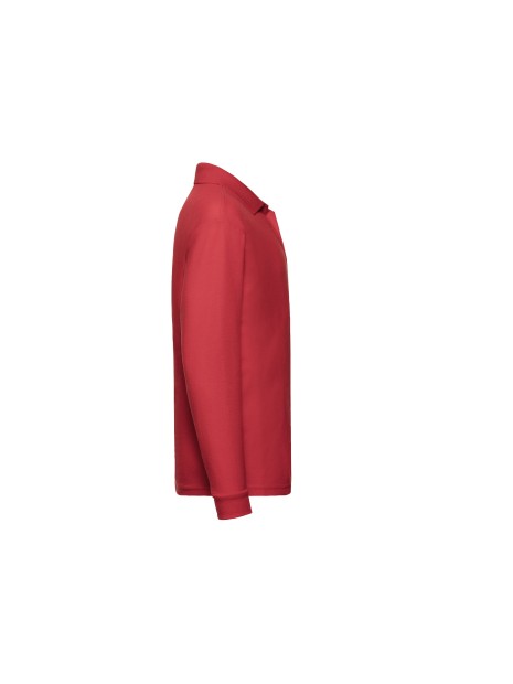 FOL Polo enfant 65/35 manches longues rouge personnalisable
