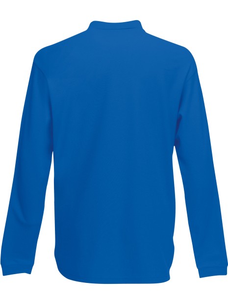 FOL Polo enfant 65/35 manches longues bleu royal personnalisable