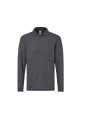 FOL Polo enfant 65/35 manches longues heather grey fonce personnalisable