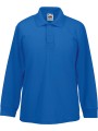 FOL Polo enfant 65/35 manches longues bleu royal personnalisable