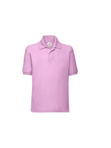 FOL Polo enfant 65/35 rose clair personnalisable