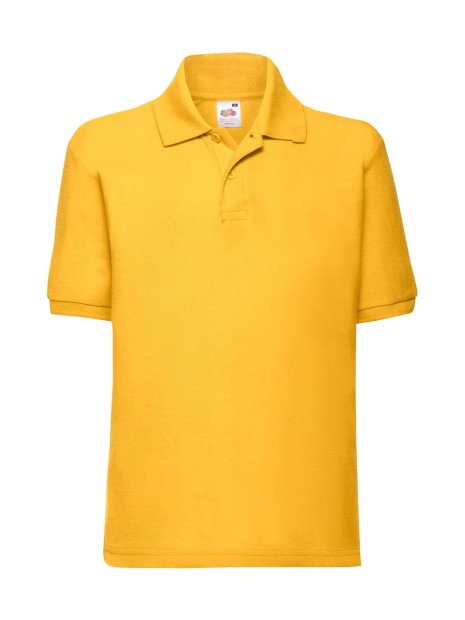 FOL Polo enfant 65/35 jaune tournesol personnalisable