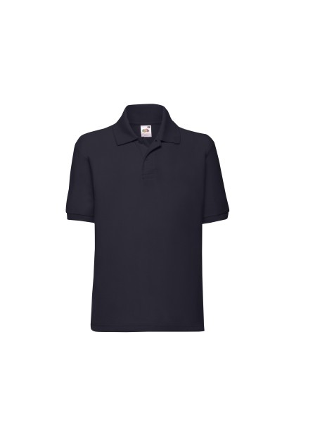 FOL Polo enfant 65/35 bleu marine profond personnalisable