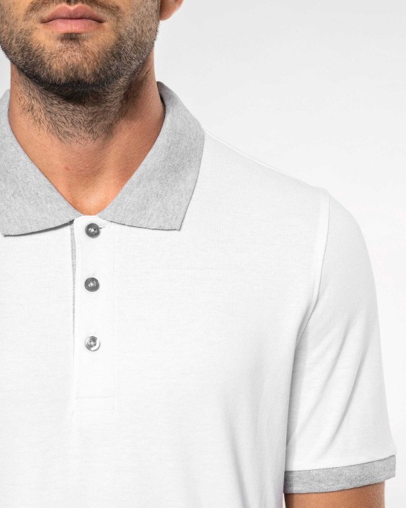 Polo personnalisable KARIBAN Polo piqué bicolore homme