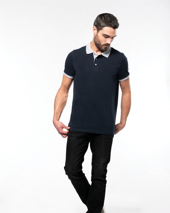 Polo personnalisable KARIBAN Polo piqué bicolore homme