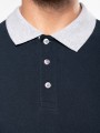 Polos à personnaliser KARIBAN Polo piqué bicolore homme 