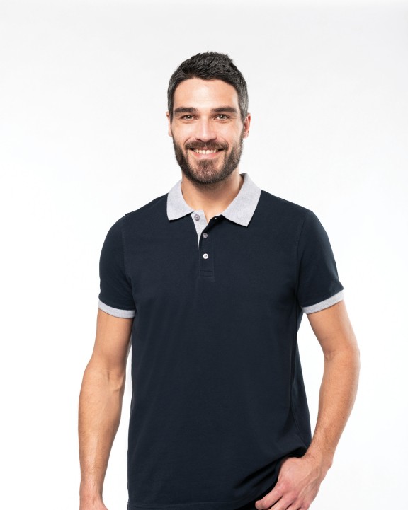 Polo personnalisable KARIBAN Polo piqué bicolore homme