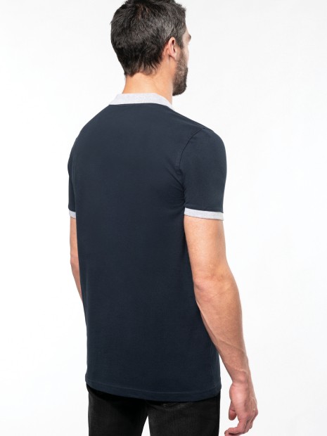 Polos à personnaliser KARIBAN Polo piqué bicolore homme 