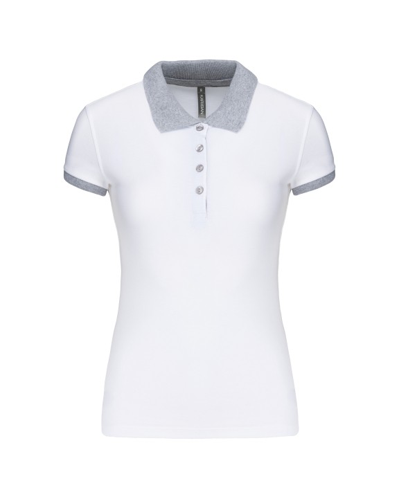 Polo personnalisable KARIBAN Polo piqué bicolore femme