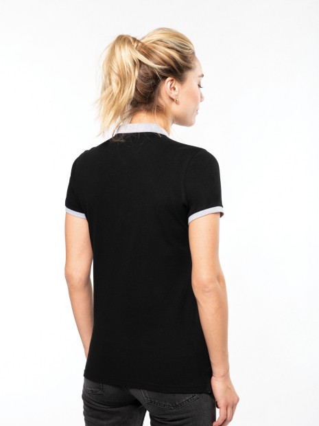 Polos à personnaliser KARIBAN Polo piqué bicolore femme 