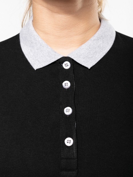 Polos à personnaliser KARIBAN Polo piqué bicolore femme 