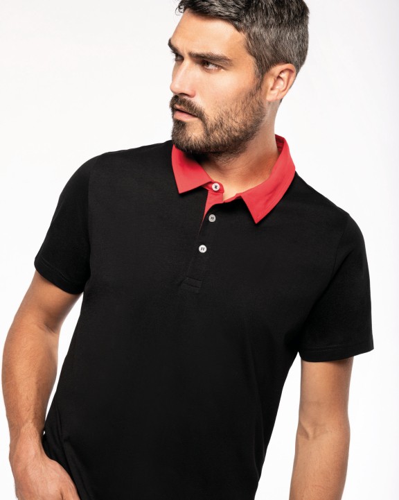 Poloshirt KARIBAN Tweekleurige herenpolo jersey voor bedrukking &amp; borduring