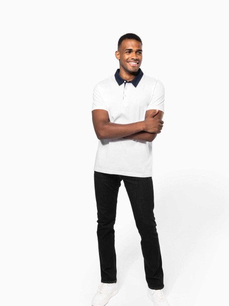 Polos à personnaliser KARIBAN Polo jersey bicolore homme 