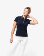 KARIBAN Zweifarbiges Jersey-Polohemd für Damen Poloshirt personalisierbar