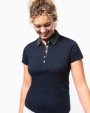 KARIBAN Zweifarbiges Jersey-Polohemd für Damen Poloshirt personalisierbar