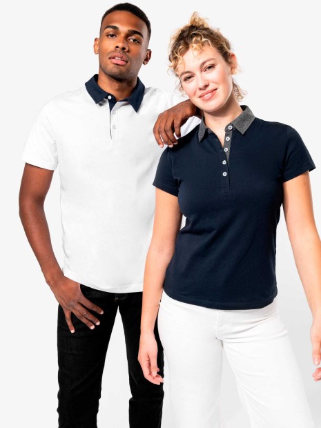 Polos à personnaliser KARIBAN Polo jersey bicolore femme 