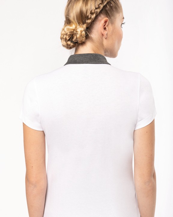 Poloshirt KARIBAN Tweekleurige damespolo jersey voor bedrukking &amp; borduring