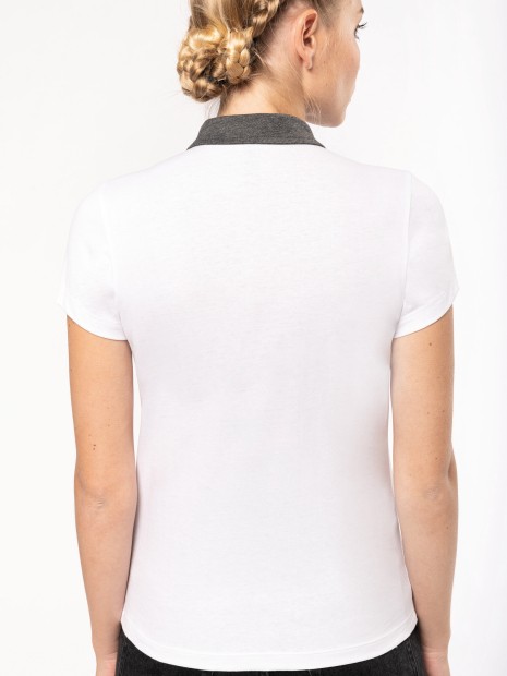Polos à personnaliser KARIBAN Polo jersey bicolore femme 