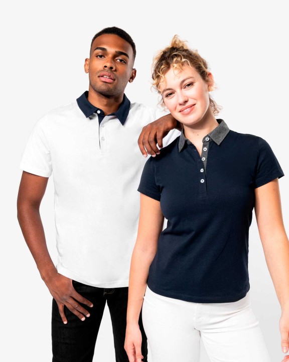 Poloshirt KARIBAN Tweekleurige damespolo jersey voor bedrukking &amp; borduring