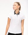 Poloshirt KARIBAN Tweekleurige damespolo jersey voor bedrukking &amp; borduring