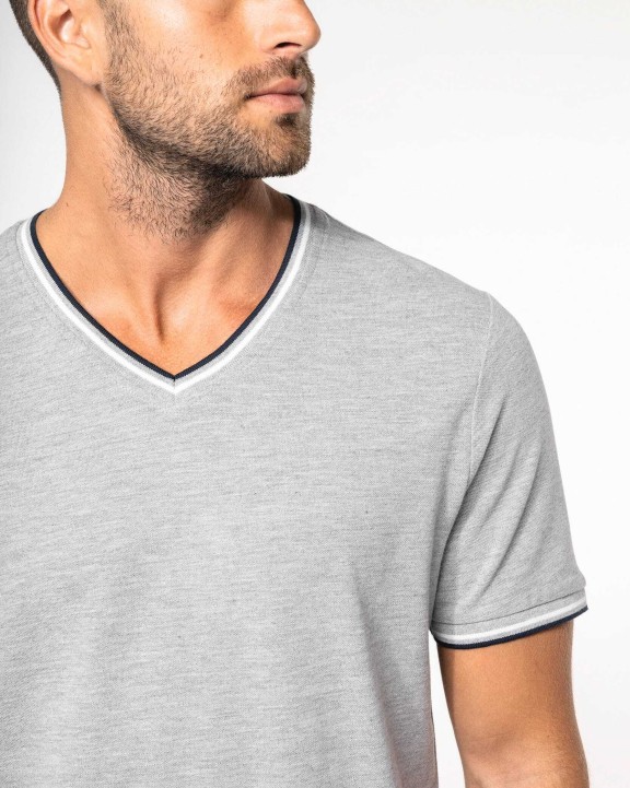 T-shirt personnalisable KARIBAN T-shirt maille piquée col V homme