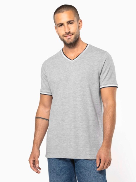 T-Shirts à personnaliser KARIBAN T-shirt maille piquée col V homme 