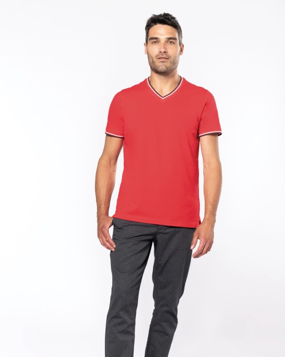 T-shirt personnalisable KARIBAN T-shirt maille piquée col V homme