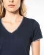 T-shirt personnalisable KARIBAN T-shirt maille piquée col V femme