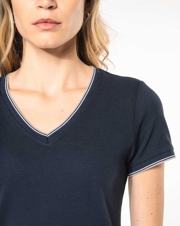 T-shirt personnalisable KARIBAN T-shirt maille piquée col V femme
