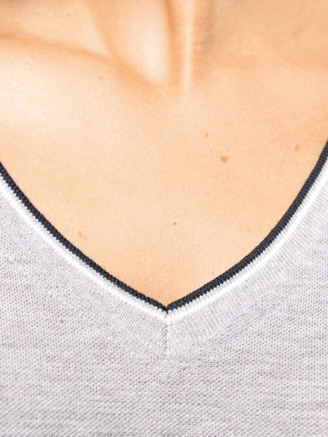 T-Shirts à personnaliser KARIBAN T-shirt maille piquée col V femme 