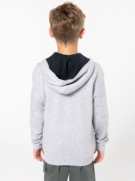 Sweat-shirts à personnaliser KARIBAN Sweat-shirt zippé capuche enfant 