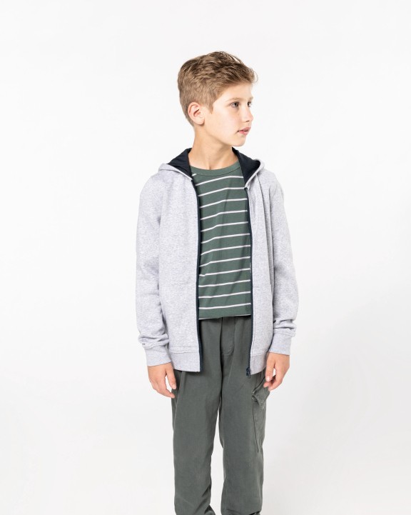 Sweater KARIBAN Kindersweatvest met capuchon voor bedrukking &amp; borduring