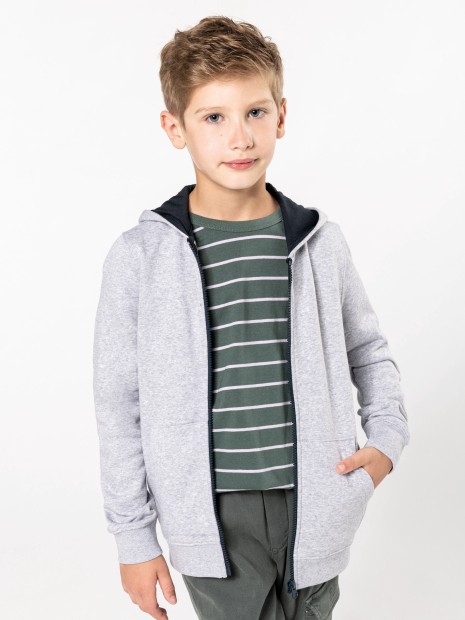 Sweat-shirts à personnaliser KARIBAN Sweat-shirt zippé capuche enfant 