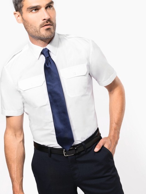 Chemises à personnaliser KARIBAN Chemise pilote manches courtes homme 