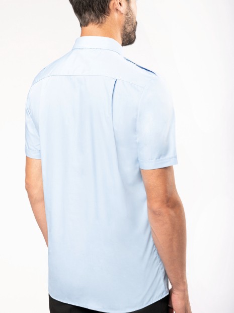 Chemises à personnaliser KARIBAN Chemise pilote manches courtes homme 