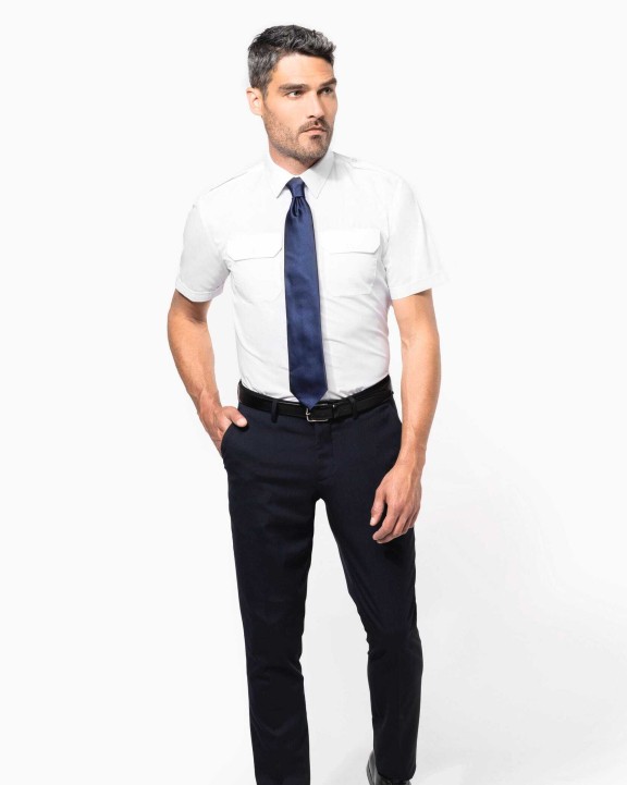 Chemise personnalisable KARIBAN Chemise pilote manches courtes homme