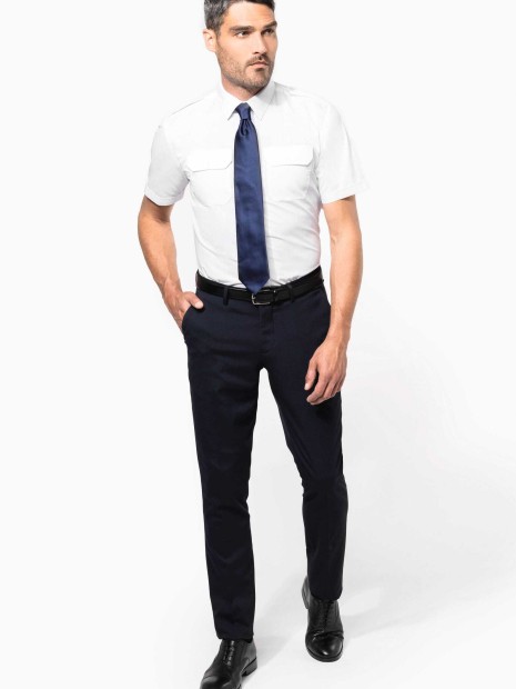Chemises à personnaliser KARIBAN Chemise pilote manches courtes homme 