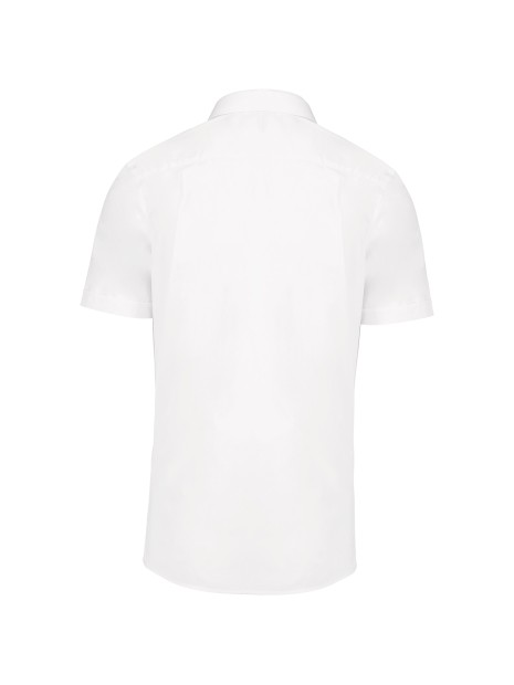 KARIBAN Chemise pilote manches courtes homme blanc personnalisable