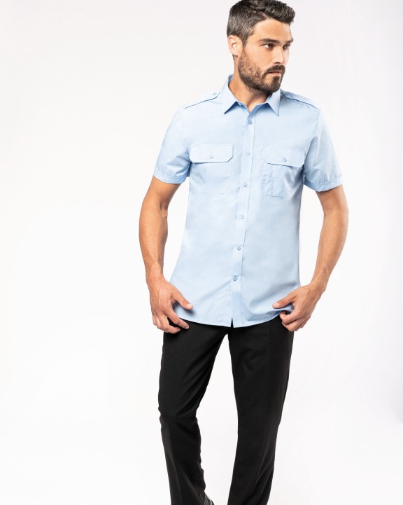 Chemise personnalisable KARIBAN Chemise pilote manches courtes homme