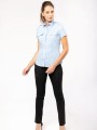 Chemises à personnaliser KARIBAN Chemise pilote manches courtes femme 