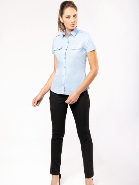 Chemises à personnaliser KARIBAN Chemise pilote manches courtes femme 