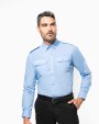 KARIBAN Langarm-Pilotenhemd für Herren Hemd personalisierbar