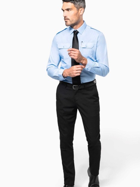 Chemises à personnaliser KARIBAN Chemise pilote manches longues homme 