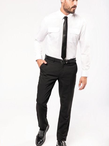 Chemises à personnaliser KARIBAN Chemise pilote manches longues homme 