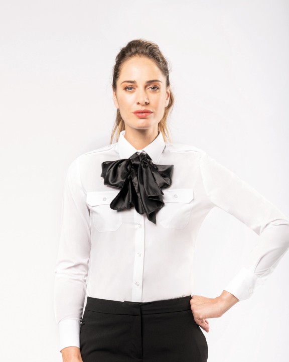 KARIBAN Langarm-Pilotenhemd für Damen Hemd personalisierbar