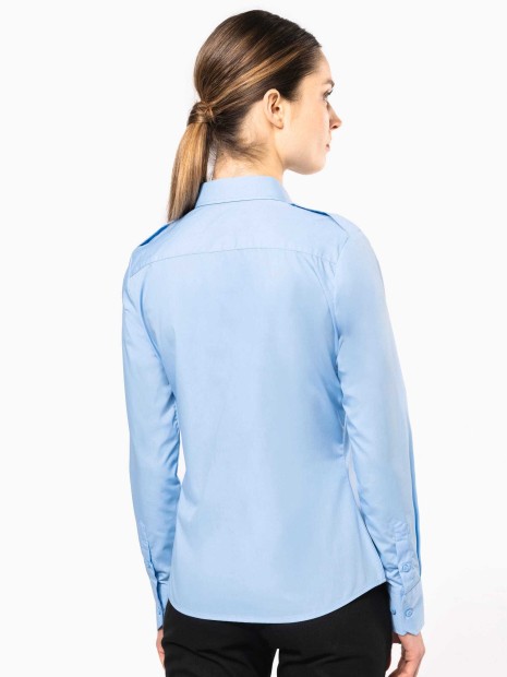 Chemises à personnaliser KARIBAN Chemise pilote manches longues femme 