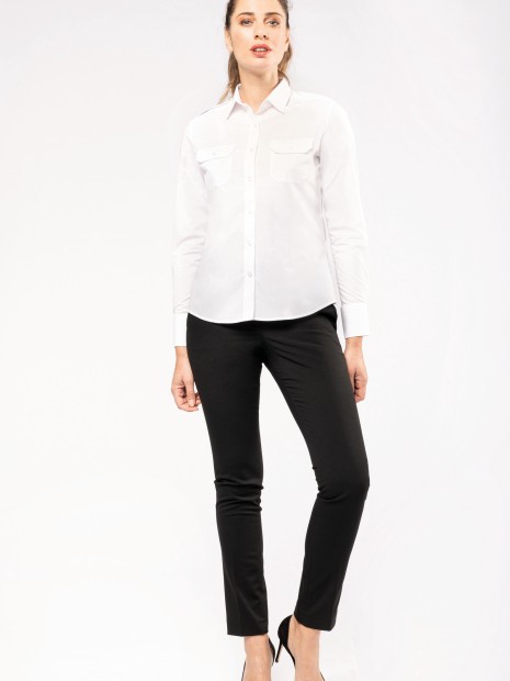Chemises à personnaliser KARIBAN Chemise pilote manches longues femme 