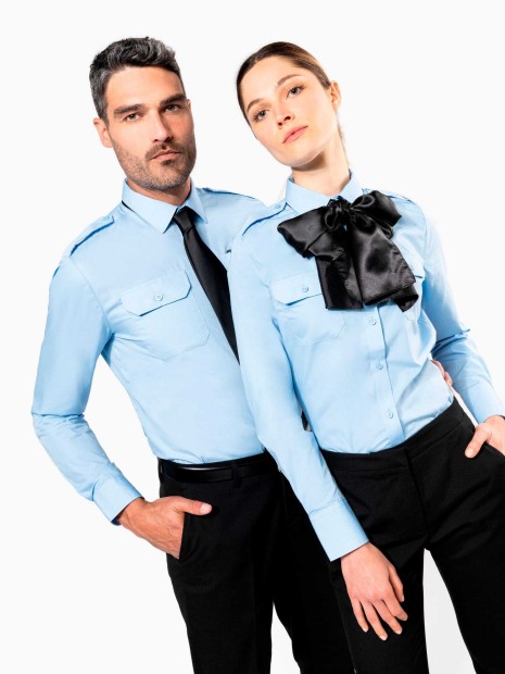 Chemises à personnaliser KARIBAN Chemise pilote manches longues femme 