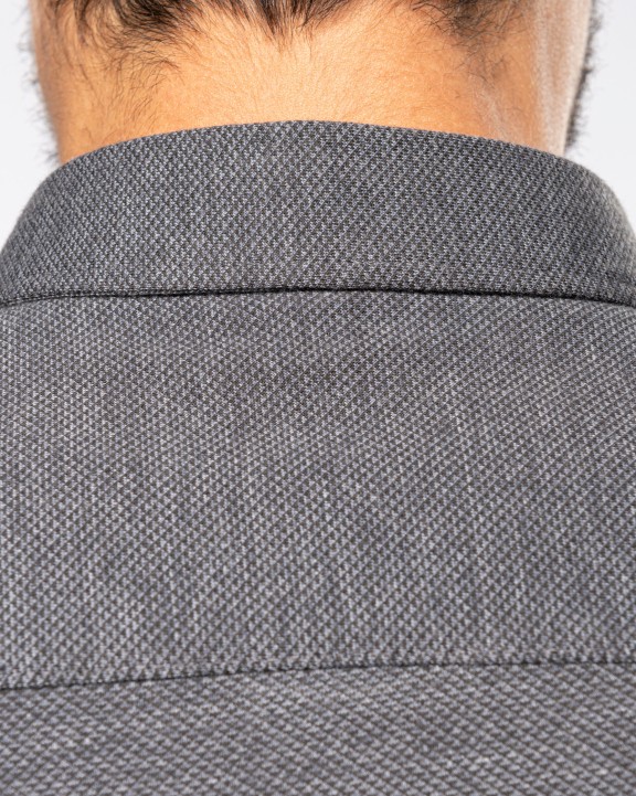 Hemd KARIBAN Jacquard overhemd  lange mouwen voor bedrukking &amp; borduring