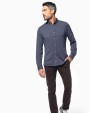 Hemd KARIBAN Jacquard overhemd  lange mouwen voor bedrukking &amp; borduring